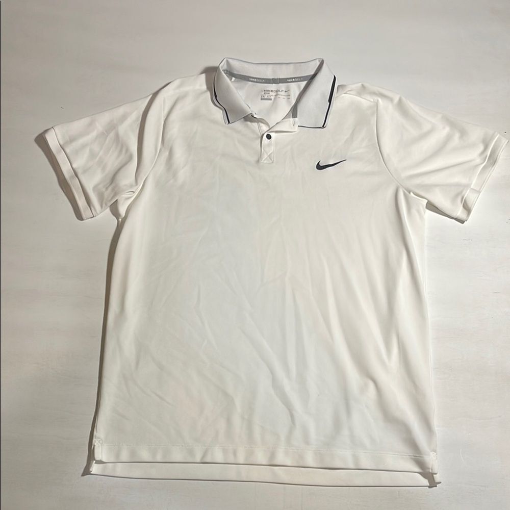 Nike Tiger Woods Men’s Dri-FIT Polo Shirt XXL White Golf Short Sleeve TW Coll.
